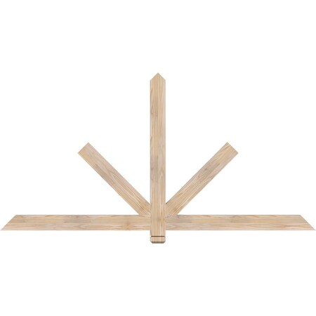 Ekena Millwork Kennewick Smooth Timber Gable Bracket, Douglas Fir, 72"W x 36"H x 1 1/2"D x 3 1/2"F, 12/12 Pitch GBW072X36X0204KEN00SDF